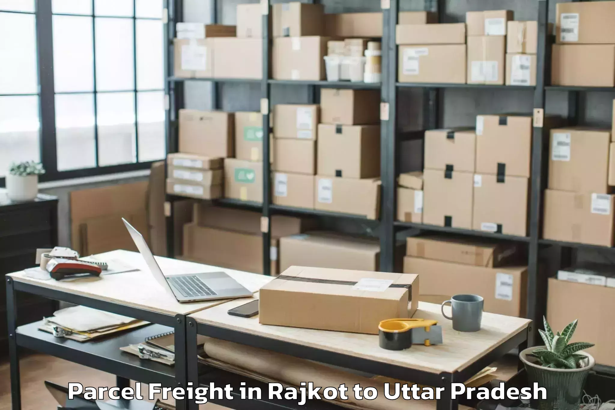 Expert Rajkot to Chhibramau Parcel Freight